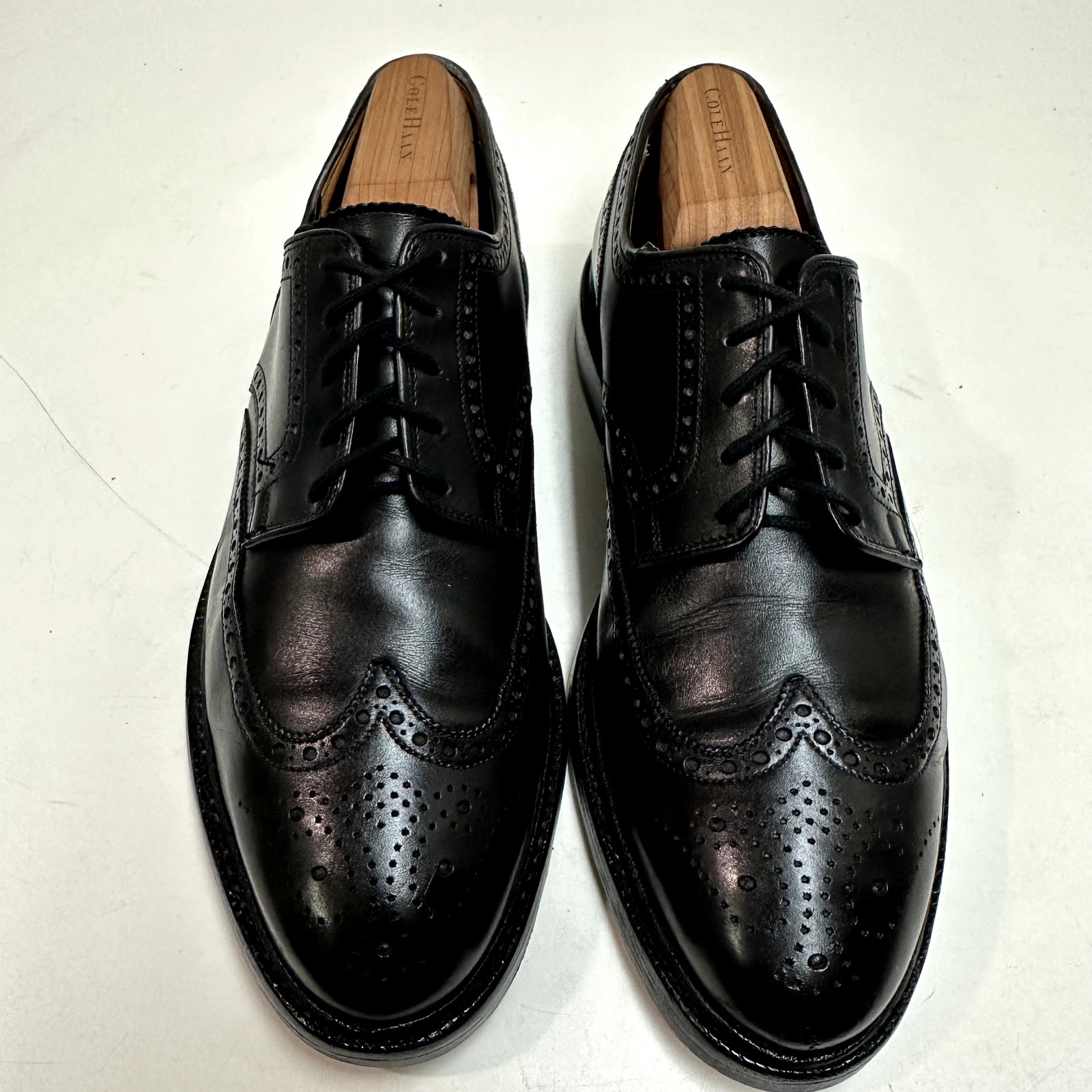Vguc Crockett & Jones X Ralph Lauren Swansea Wingtip Black Made In England 8.5 D — image 3 of 8